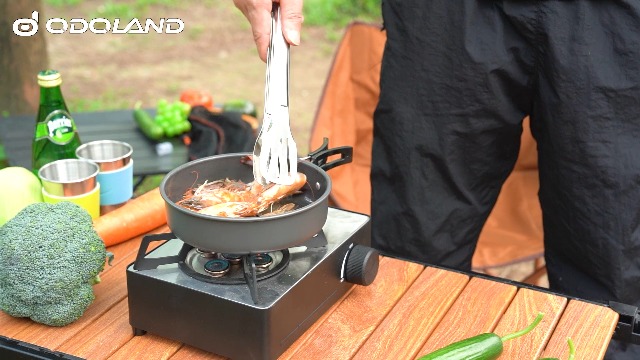 Amazon.com : Odoland 15pcs Camping Cookware Mess Kit, Non-Stick